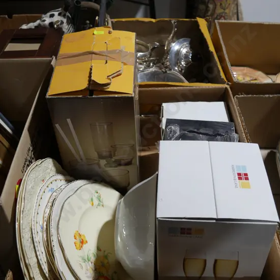 Vintage china, cocktail set, glassware etc