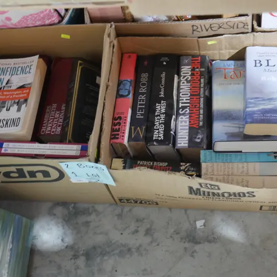 2 boxes of books