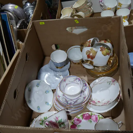 Box of assorted china