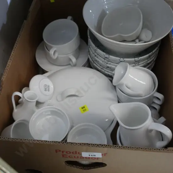 White dinnerware etc