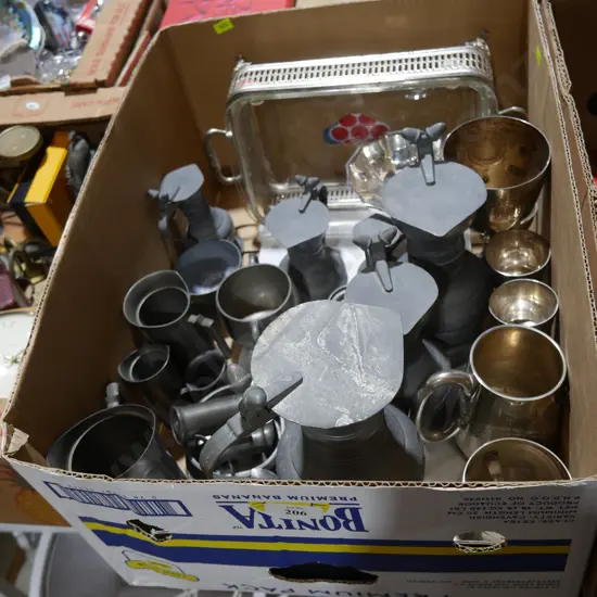 Assorted pewter wear etc