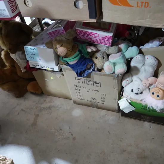 Assorted toys and teddy bears
