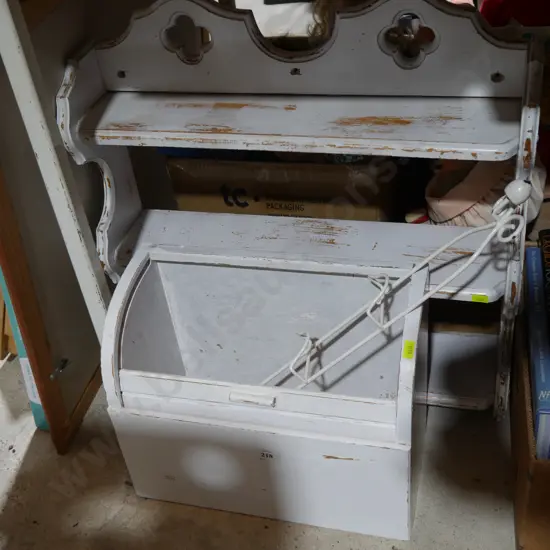 Bread bin and shelf etc