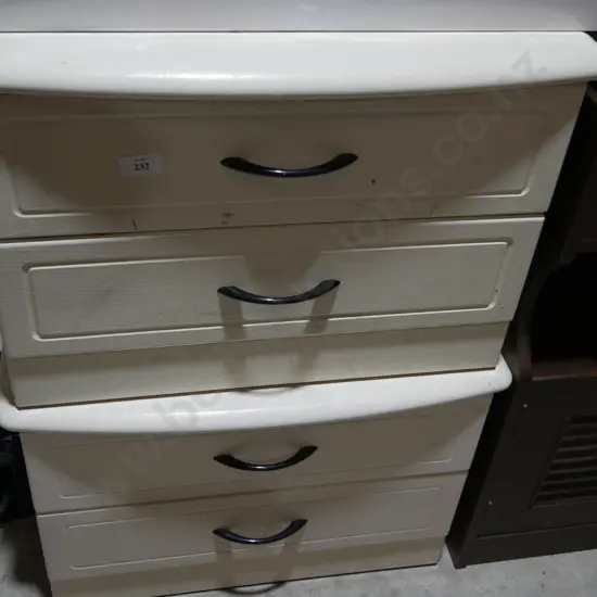 Pair bedside drawers