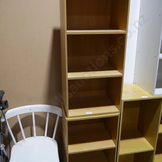 2 three tier book cases