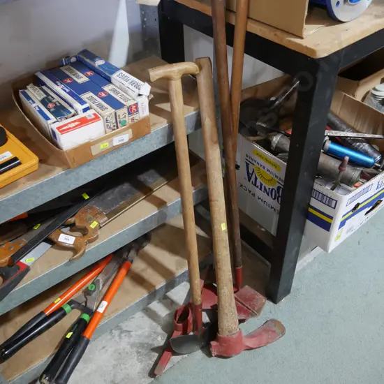 Assorted garden tools