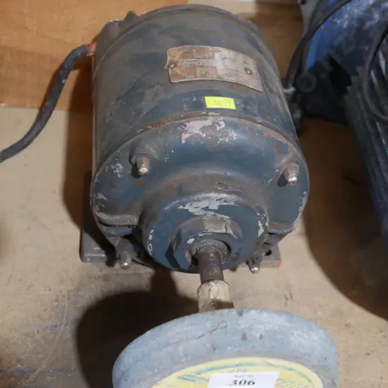 Motor with grinding wheel attached