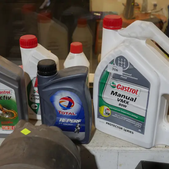 Assorted bottles of oil