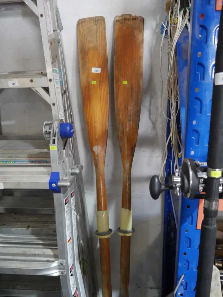 Pair of wooden oars Image 1++