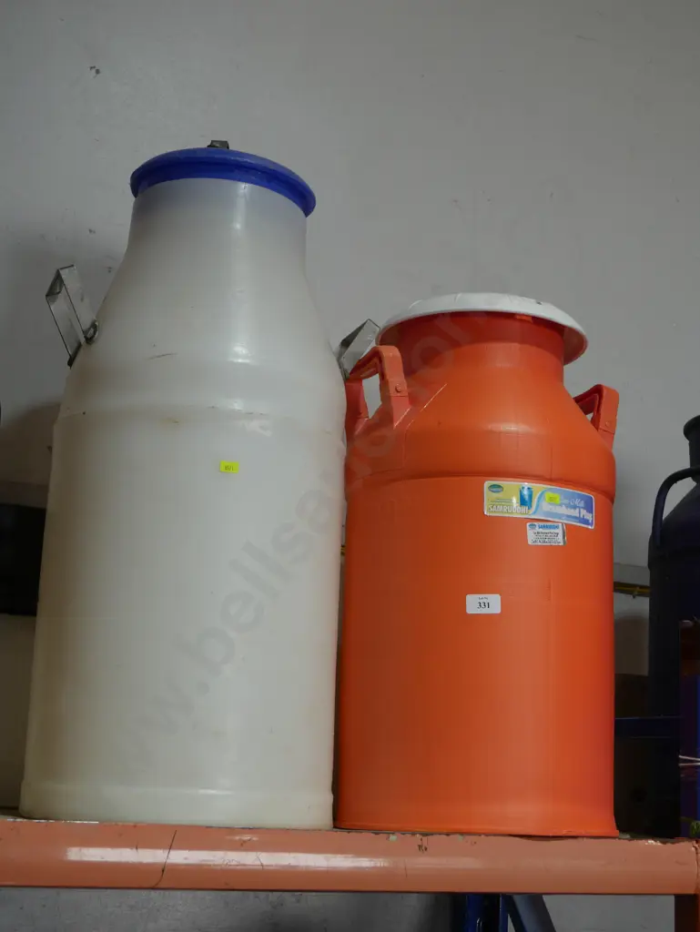 2 plastic milk cans Image 1++
