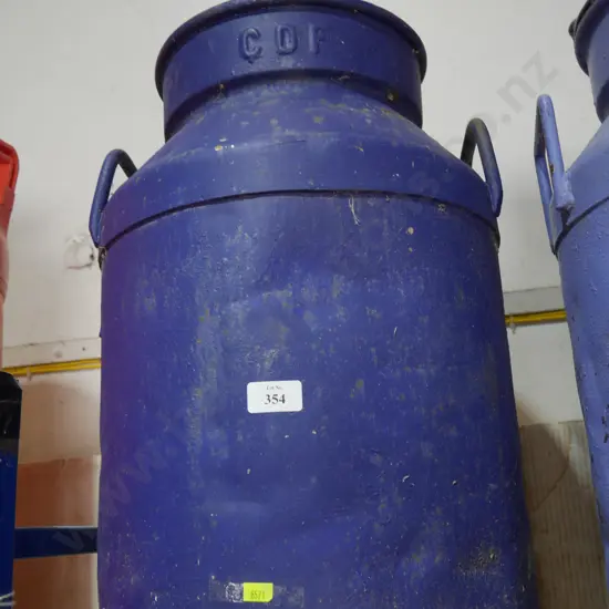 Blue milk can