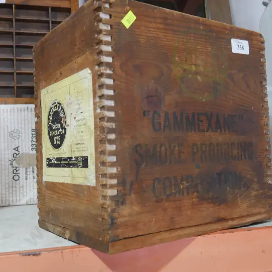 Gammexane wooden box