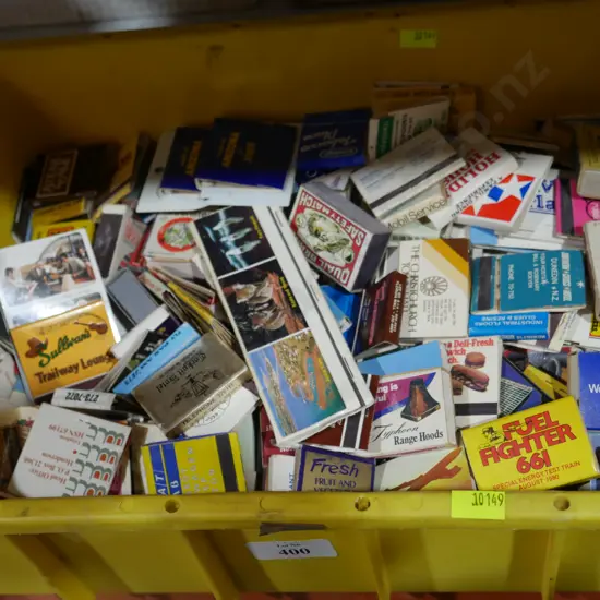 Assorted match boxes