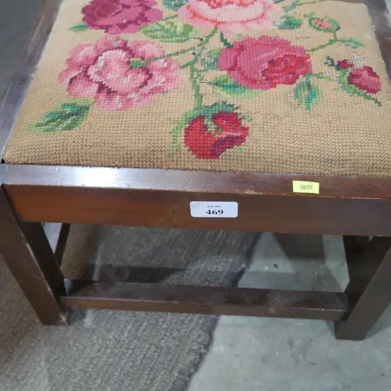Tapestry top stool