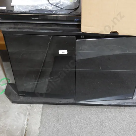 Glass door TV cabinet