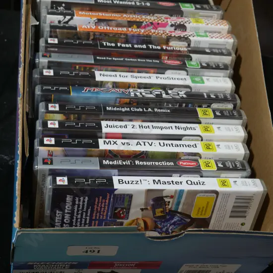 PSP console and games