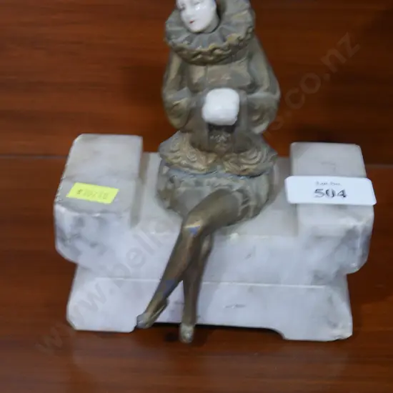 Brass sitting lady ornament