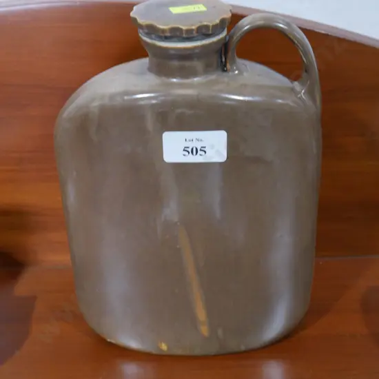 Crown Lynn hot water bottle - cracked handle