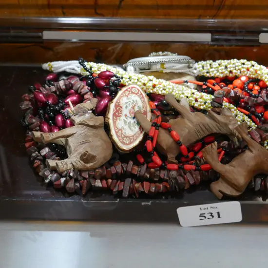 Costume Jewellery, wooden animals