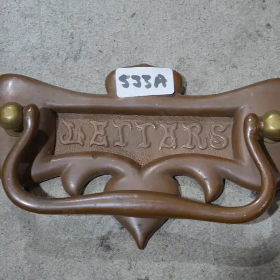 Copper door letter box fromt