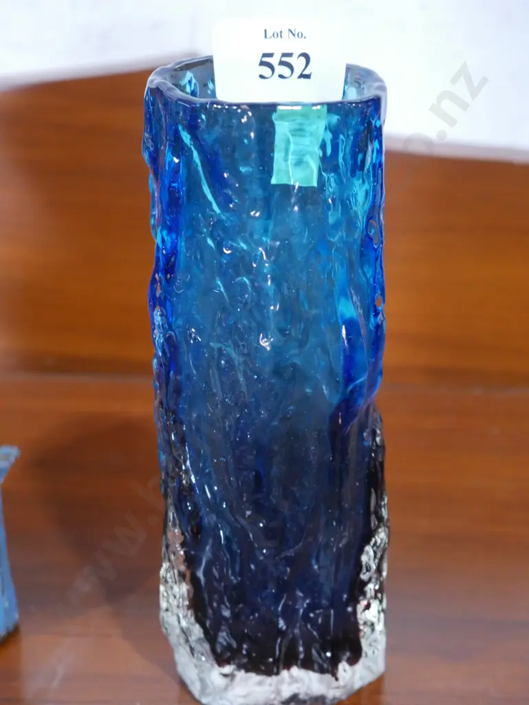 Whitefriars? Blue glass vase A/F Image 1++
