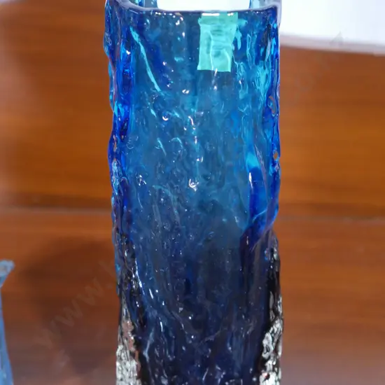Whitefriars? Blue glass vase A/F