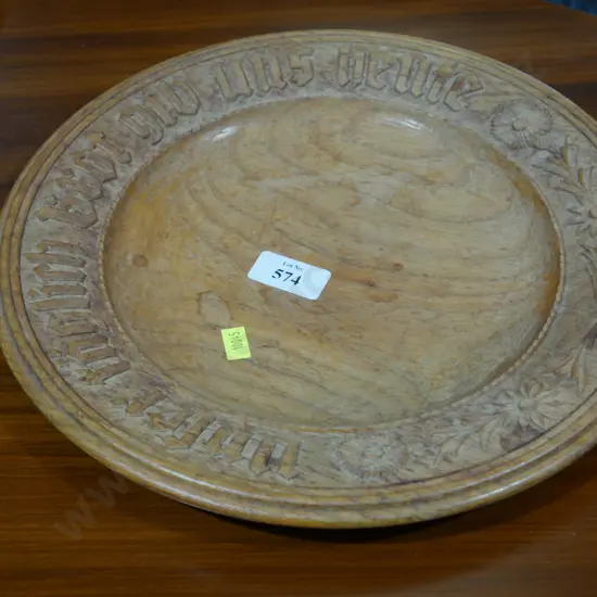 Carved wooden bowl
