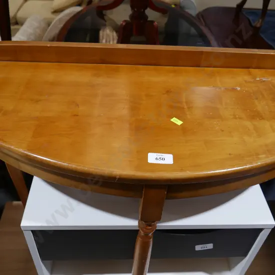 Half round hall table