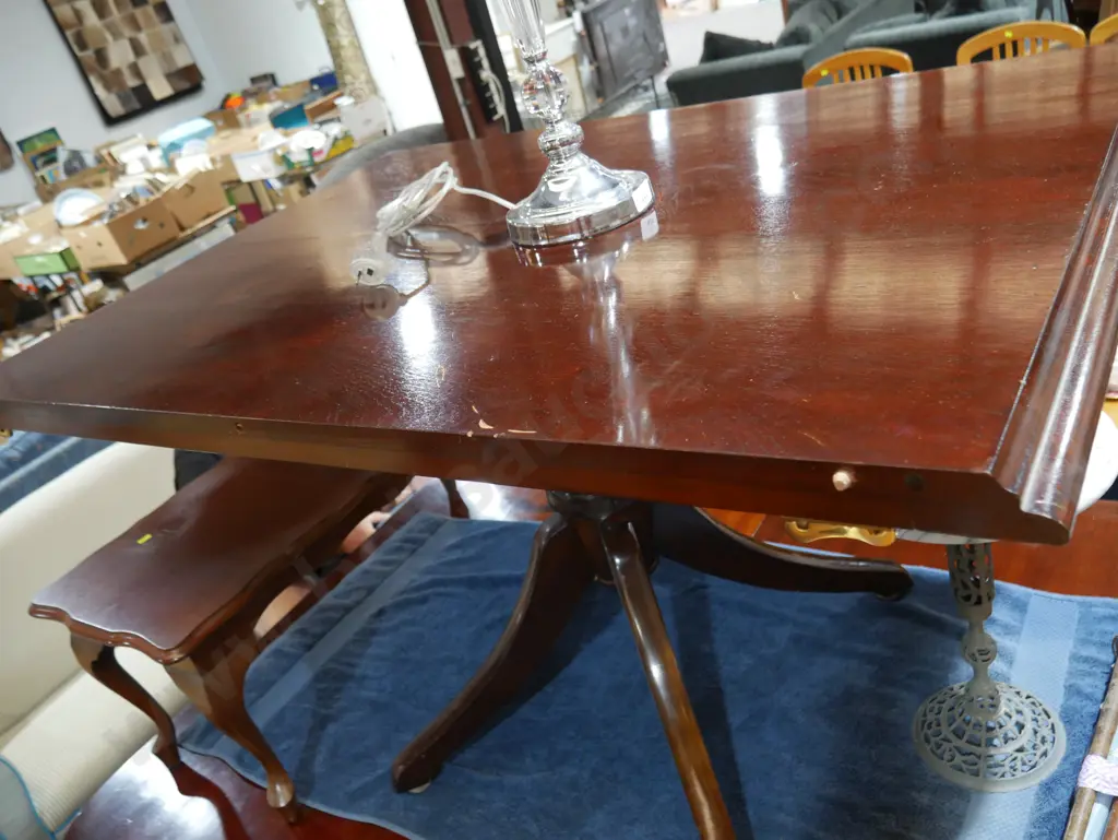 Large extension pedestal dining table Image 1++