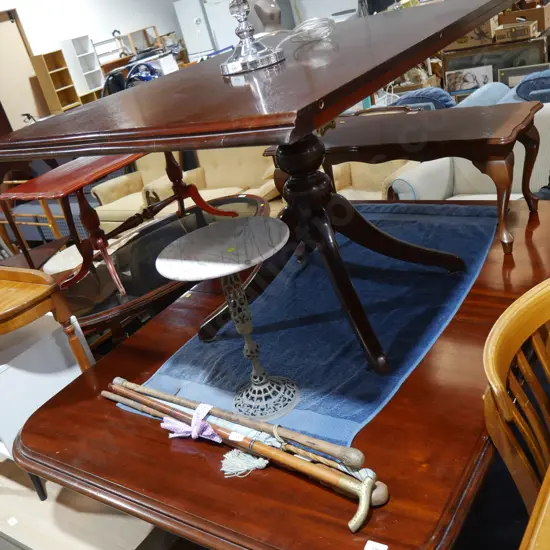 Large extension pedestal dining table