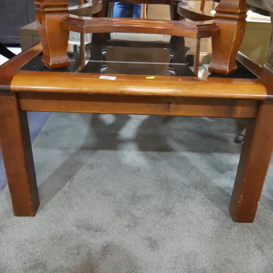 Glass top coffee table