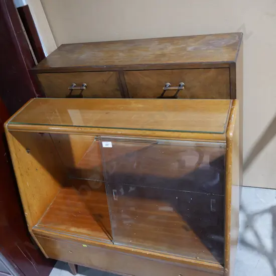 Two display cabinets