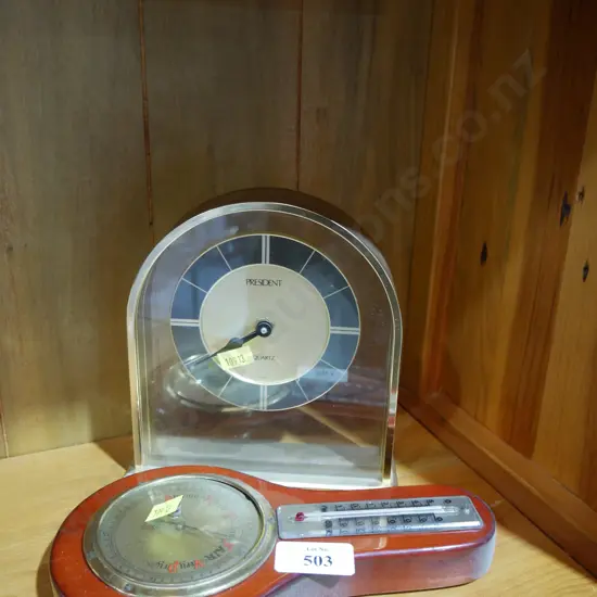 Clock and barometer