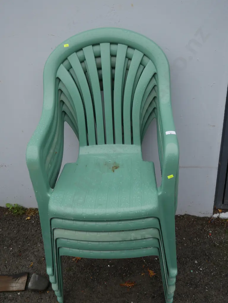 Green plastic chairs Image 1++