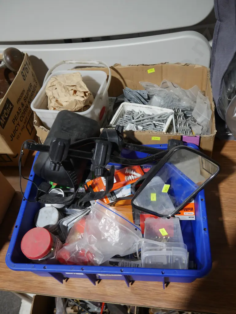 2 boxes screw, nails, mirrors etc Image 1++