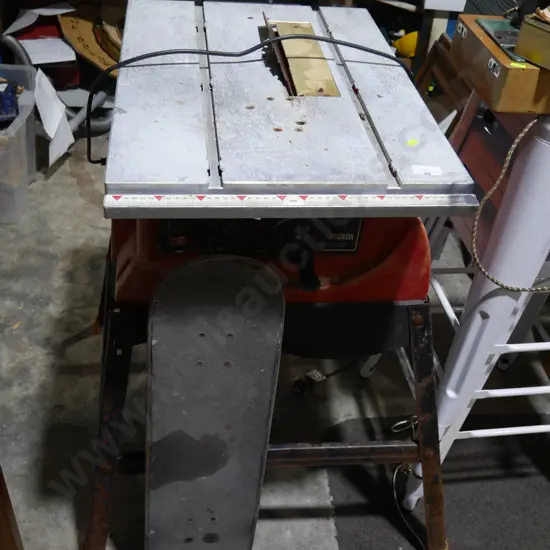 Saw bench and skateboard