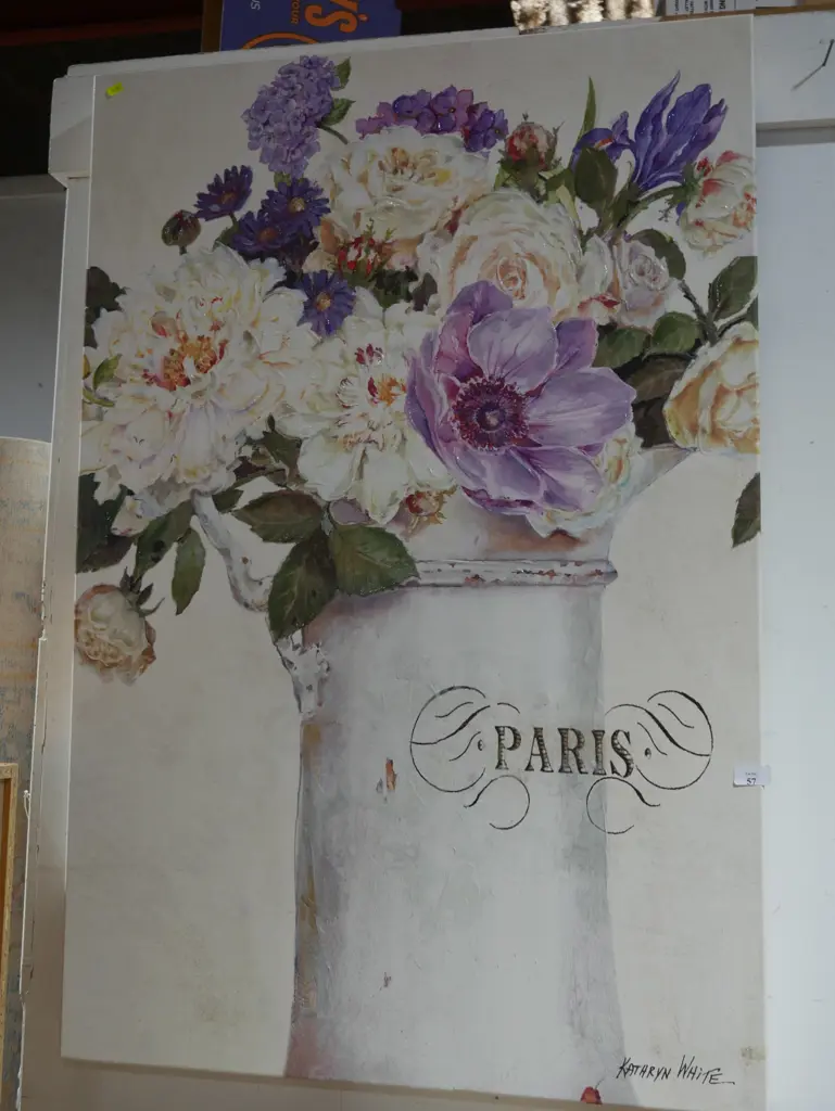 Kathryn White canvas flower artwork Image 1++