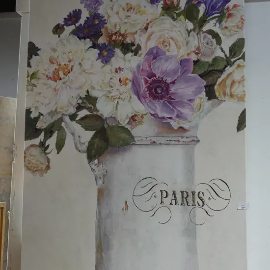 Kathryn White canvas flower artwork