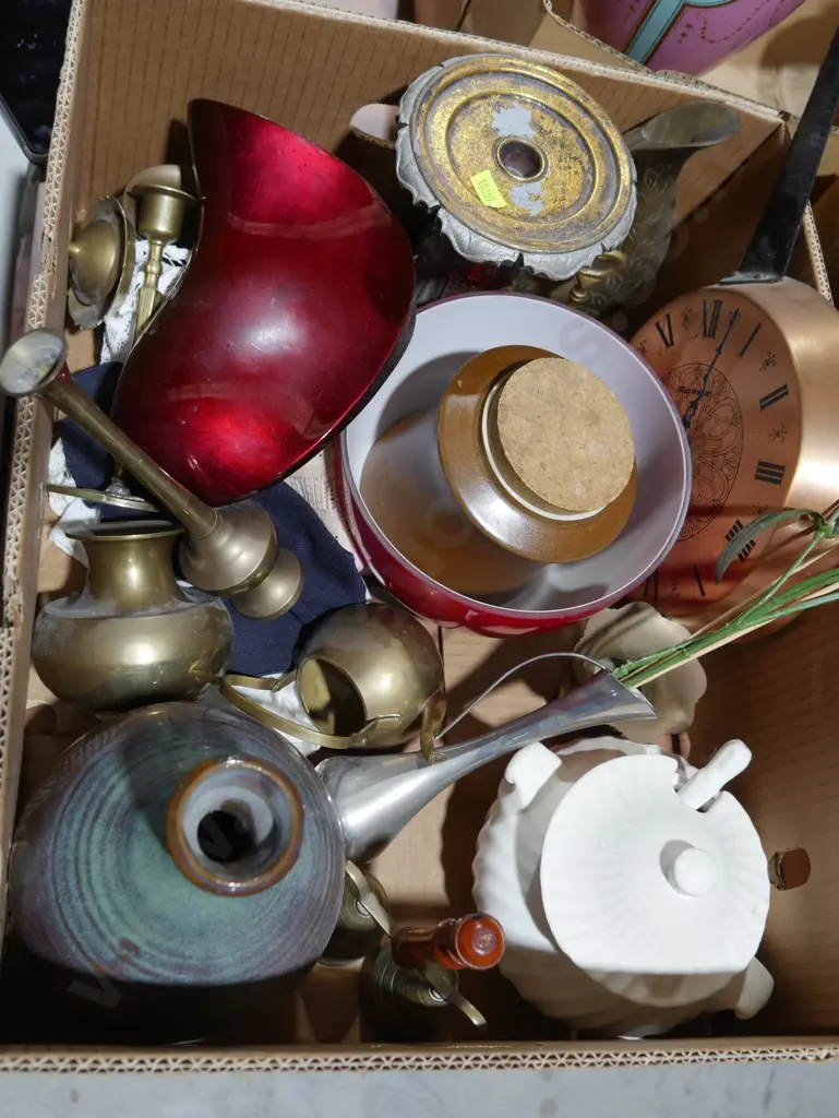 Brassware, copper wall clock etc Image 1++