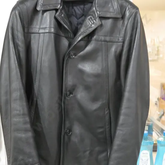 Black leather jacket