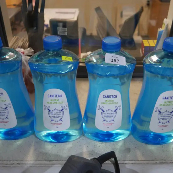 4 bottles of Sanitech hand sanitizers