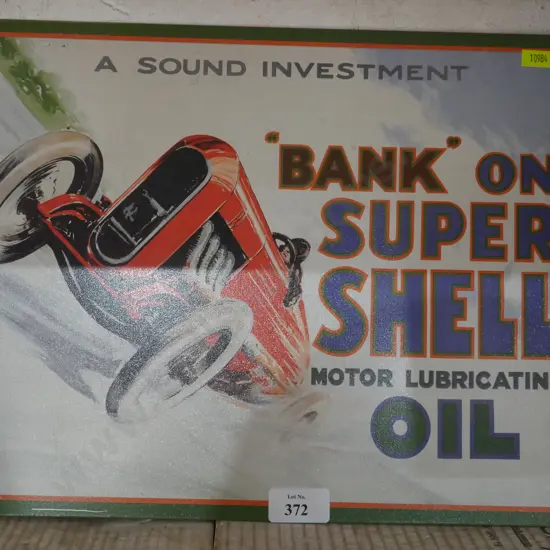 Super shell oil tin sign