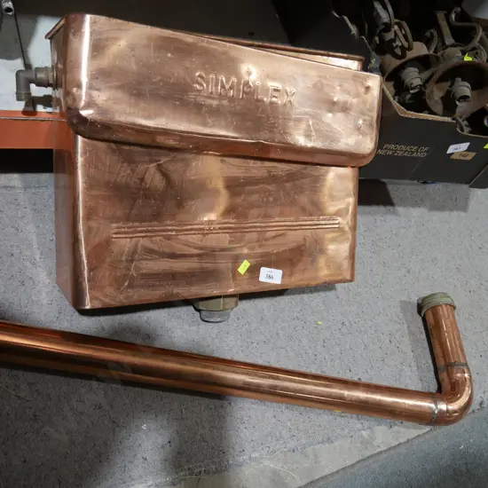 Copper toilet cistern