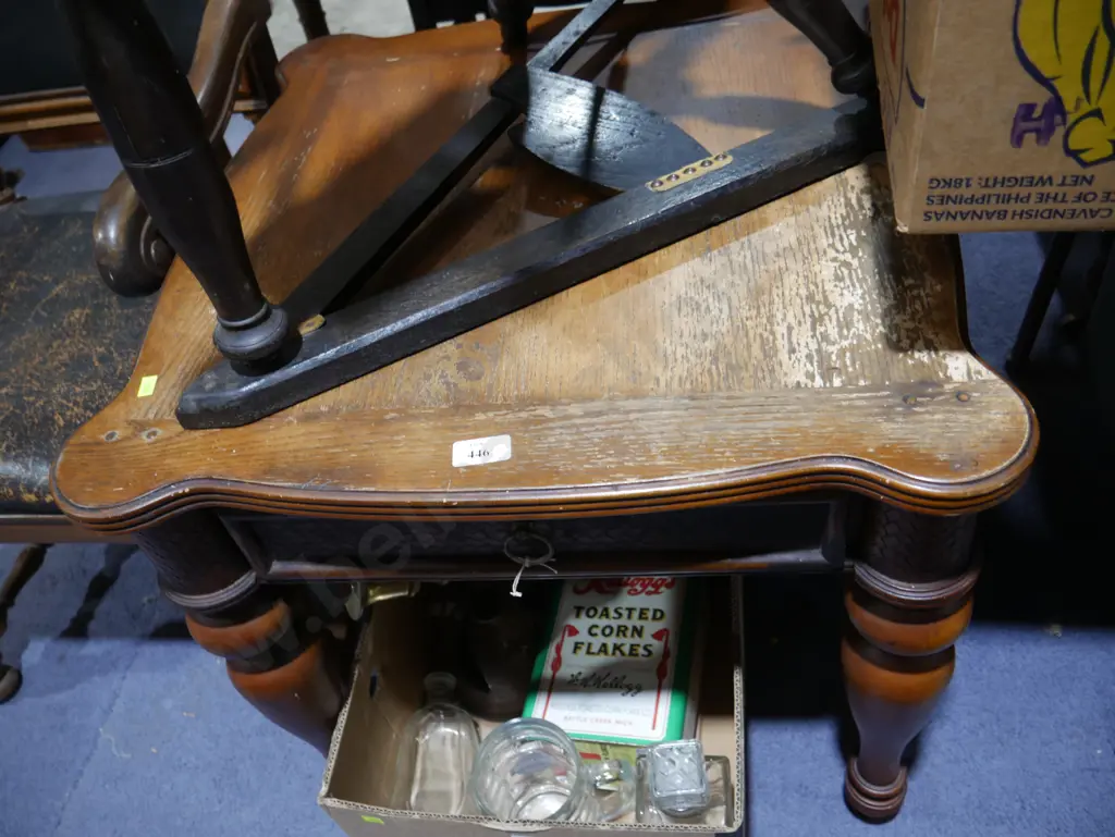 Vintage 1 drawer side table Image 1++