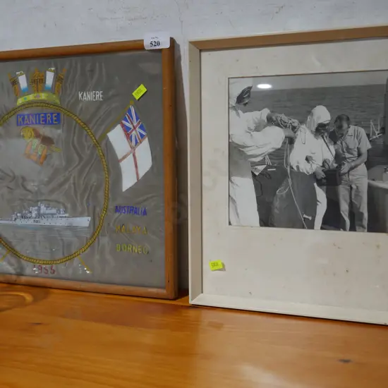 H.M.N.Z.S Kaniere silk art and photograph