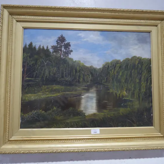 Framed landscape artwork