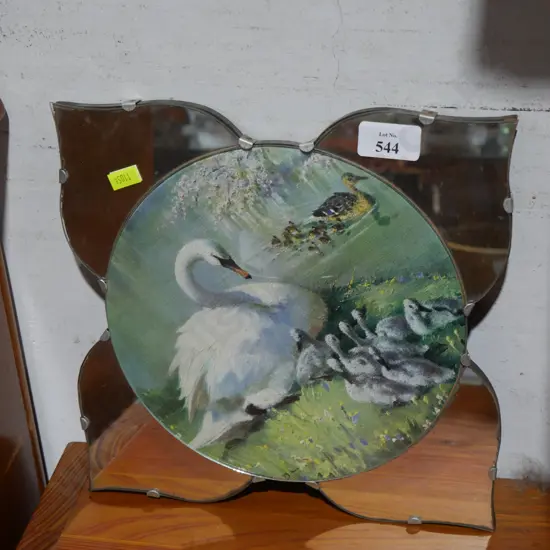 Swan picture mirror