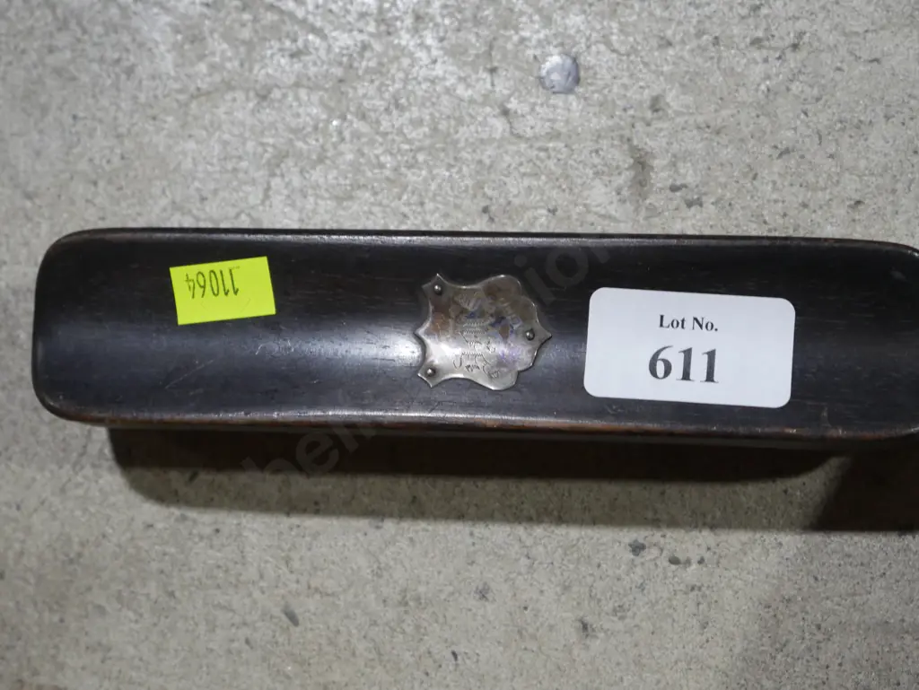 Hair brush with stirling silver badge Image 1++