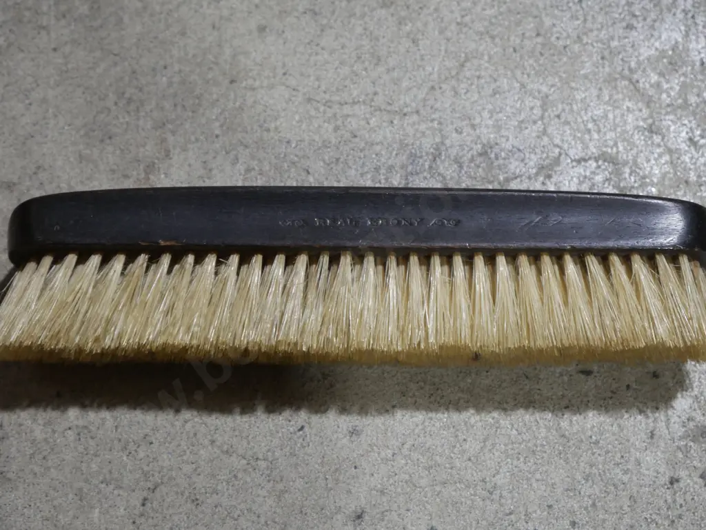 Hair brush with stirling silver badge Image 1++
