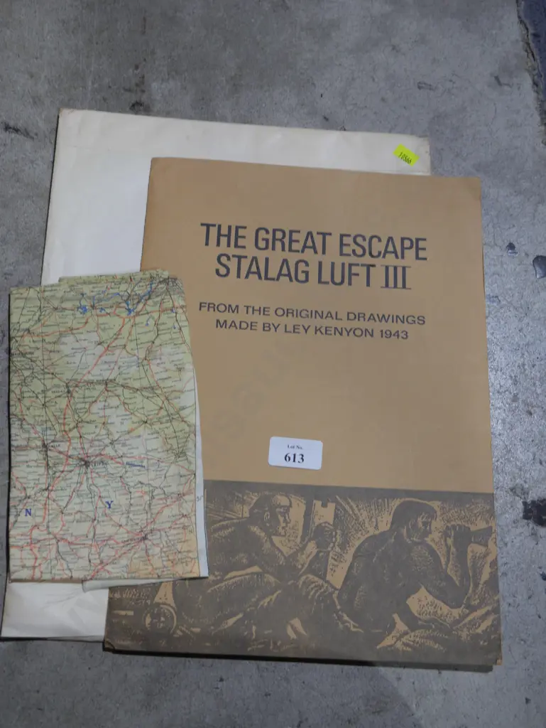 The great escape stalag luft III drawings and silk map of Europe Image 1++
